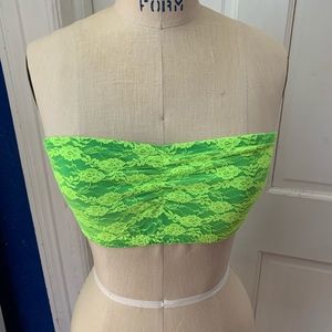See You Monday Neon Yellow Lace bandeau